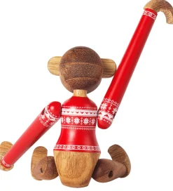 Pyntefigurer|Julepynt*Kay Bojesen Træfigur - Abe - Julesweater 2024 - Mini -Teak/Limba