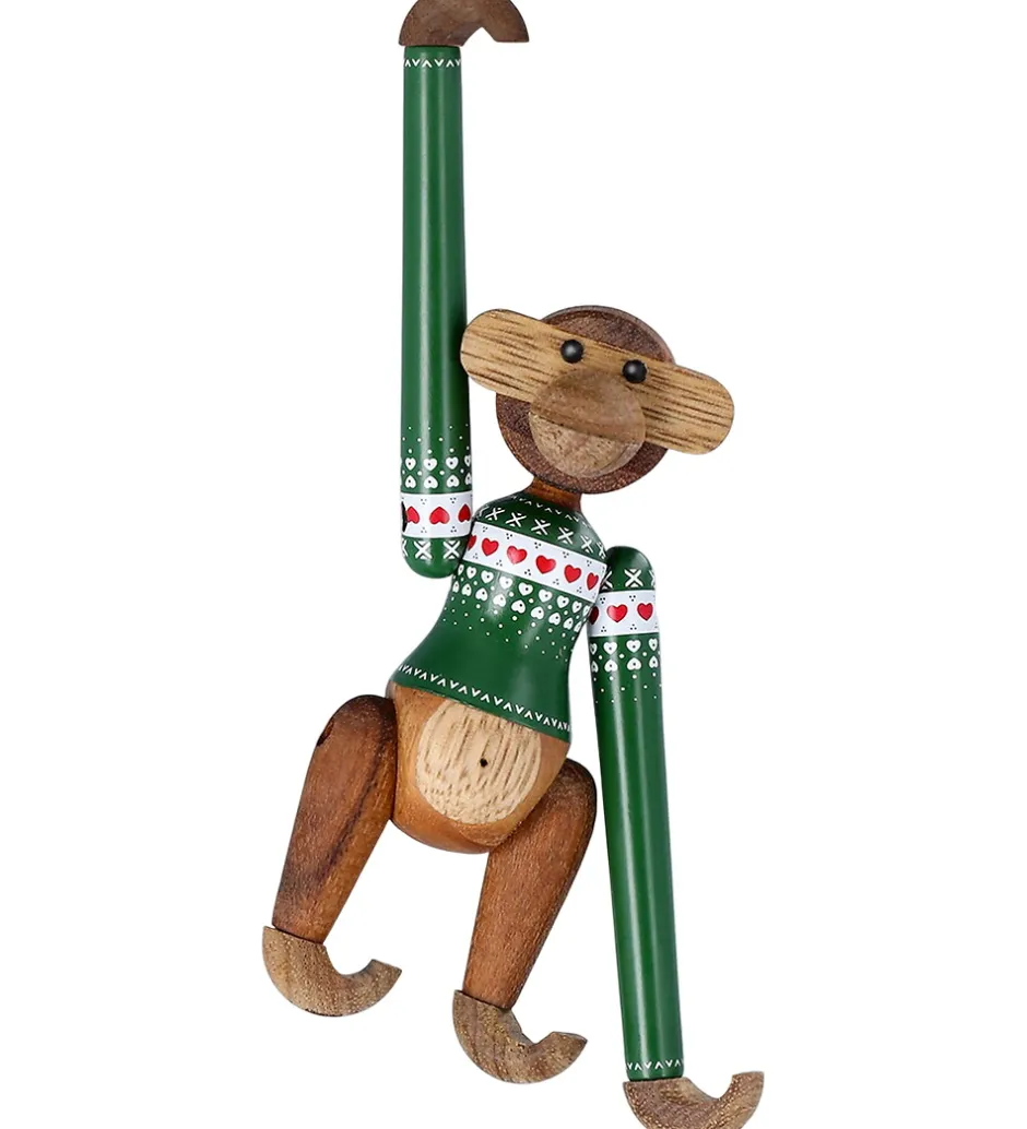 Kay Bojesen Træfigur - Abe Julesweater 2025 - Mini Grøn