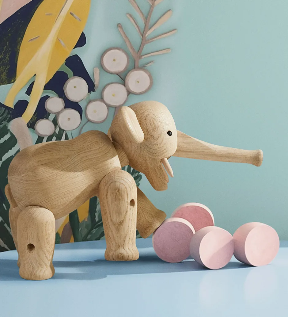 Pyntefigurer*Kay Bojesen Træfigur - Elefant - Stor - 22 cm - Eg