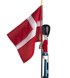 Pyntefigurer*Kay Bojesen Træfigur - Fanebærer - Mellem - Rød/Blå/Hvid