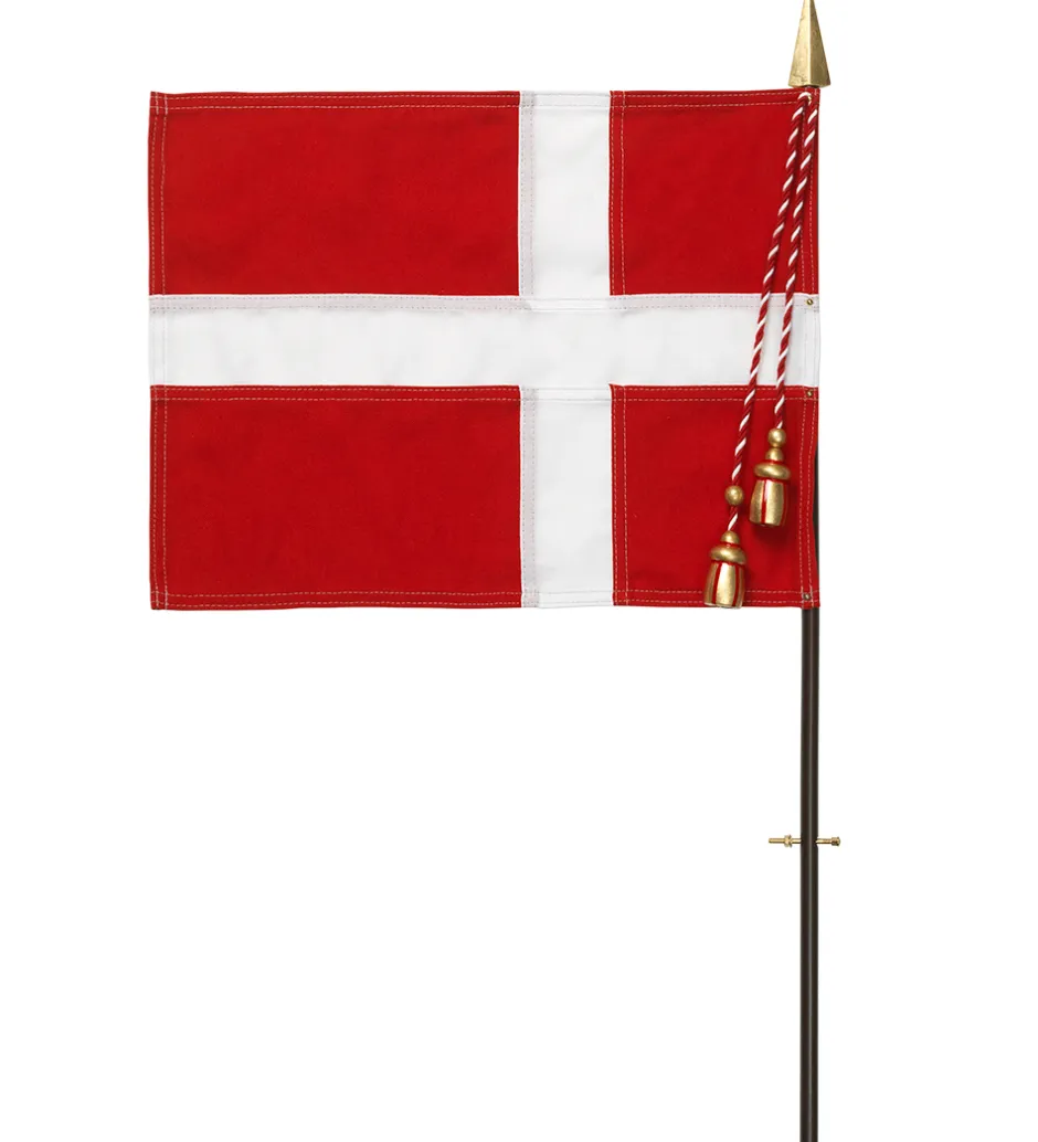 Pyntefigurer*Kay Bojesen Træfigur - Fanebærer - Mellem - Rød/Blå/Hvid
