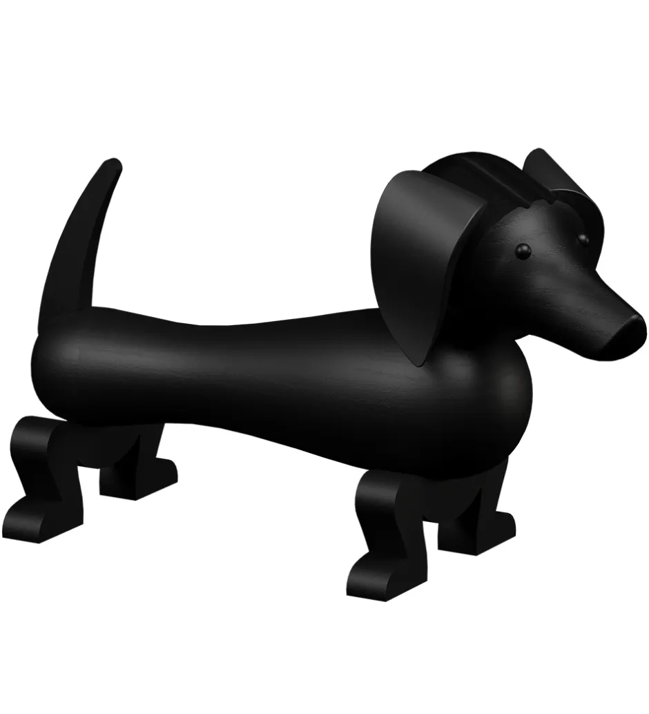 Kay Bojesen Træfigur - Gravhund - Mellem - Mørk Bejdset Eg