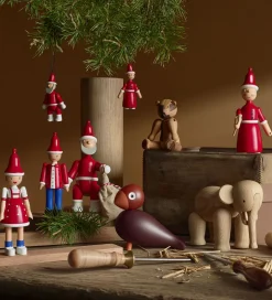 Kay Bojesen træfigur - Jule Ole 17,5 cm - Rød/Blå/Hvid