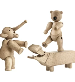 Pyntefigurer*Kay Bojesen Træfigurer - Sampak Liliput - 3 pak - Eg