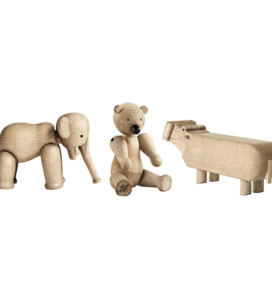 Pyntefigurer*Kay Bojesen Træfigurer - Sampak Liliput - 3 pak - Eg