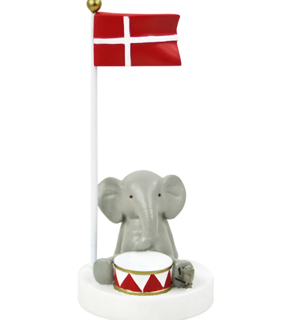 Pyntefigurer*Kids by Friis Bordflag - Elefant m. Tromme