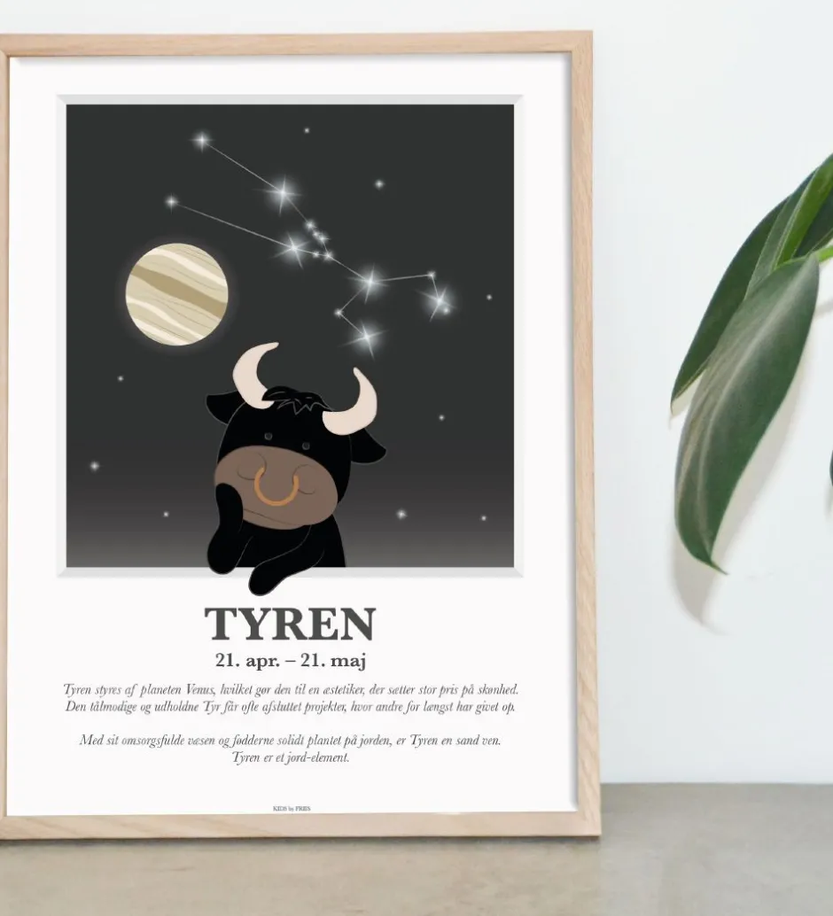 Plakater Og Billeder*Kids by Friis Plakat - Stjernetegn - Tyren