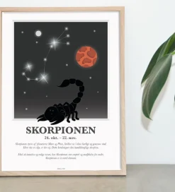 Plakater Og Billeder*Kids by Friis Plakat - Stjernetegn - Skorpionen