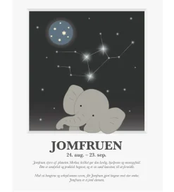 Plakater Og Billeder*Kids by Friis Plakat - Stjernetegn - Jomfruen