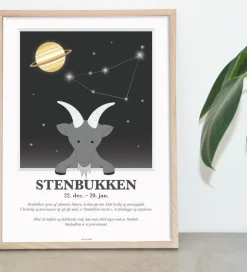 Plakater Og Billeder*Kids by Friis Plakat - Stjernetegn - Stenbukken