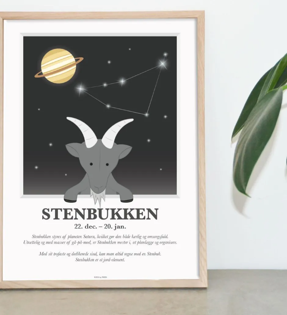 Plakater Og Billeder*Kids by Friis Plakat - Stjernetegn - Stenbukken