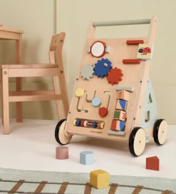 Gåvogne*Kids Concept Gåvogn - Edvin - Træ/Blå
