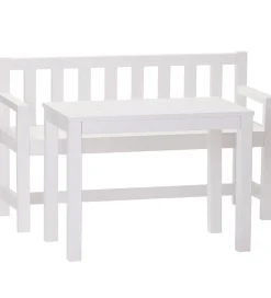 Bænke|Borde*Kids Concept Havesæt - Træ - 90x33x55/60x35x45 cm - Hvid