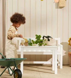 Bænke|Borde*Kids Concept Havesæt - Træ - 90x33x55/60x35x45 cm - Hvid