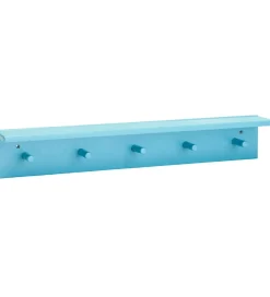 Kids Concept Hylde m. Knager - 60x10 cm - Træ - Turqoise