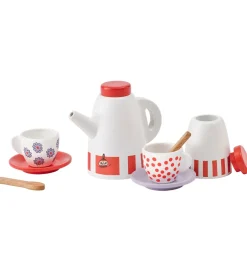 Trælegetøj|Rolleleg*Kids Concept Kaffestel - Træ - Hvid/Rød m. Mumitrolde