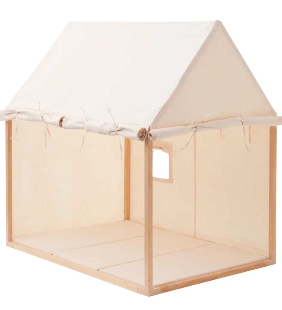 Legetelte|Legetelte*Kids Concept Legetelt - Hus - 110x84 cm - Naturhvid