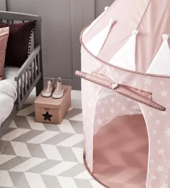 Legetelte|Legetelte*Kids Concept Legetelt - 100x130 cm - Rosa m. Stjerner
