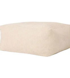 Kids Concept Puf - 85x85x34 cm - Fløjl - Off-White