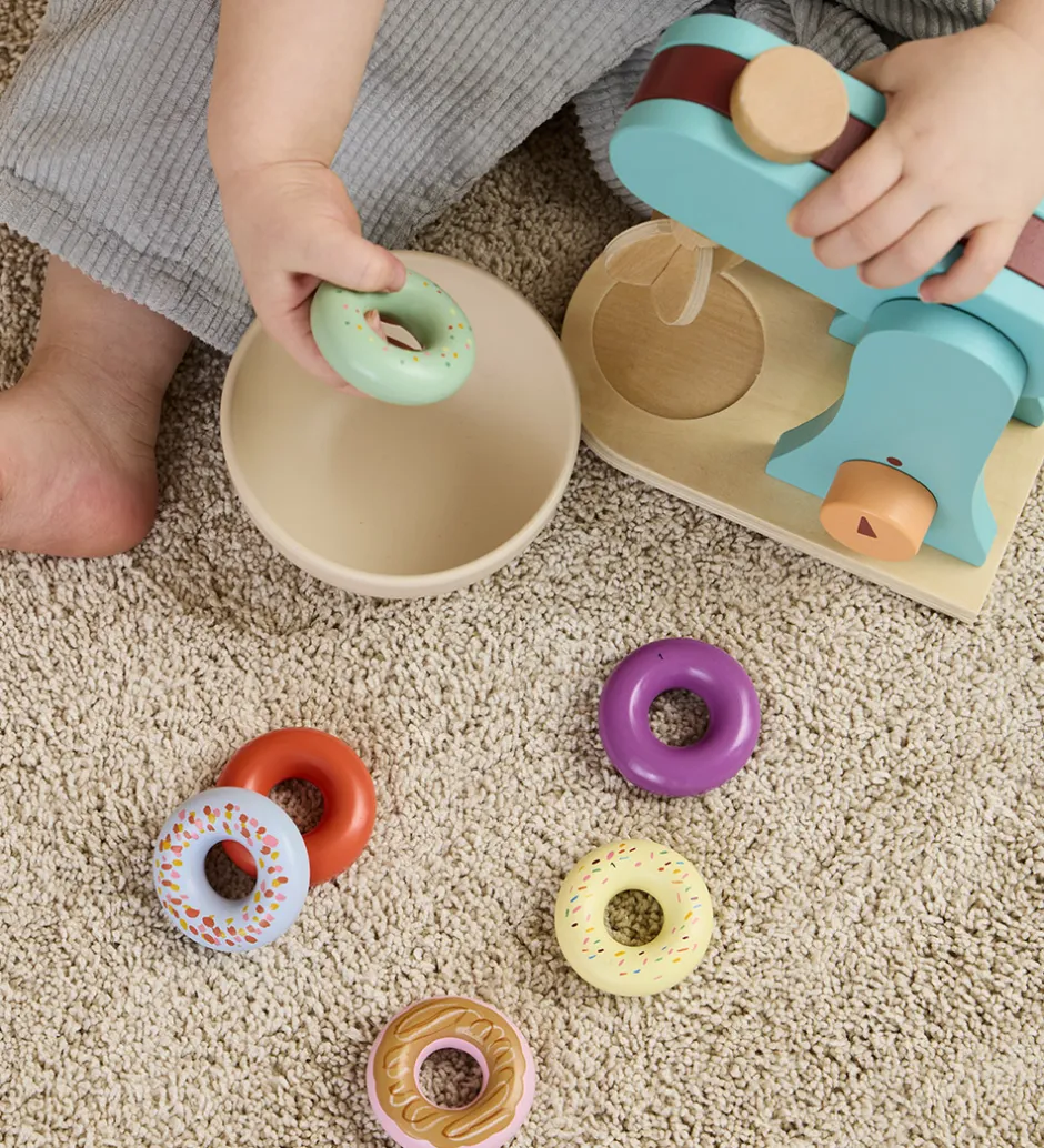 Trælegetøj|Rolleleg*Kids Concept Røremaskine - Træ - 17 cm - Blå