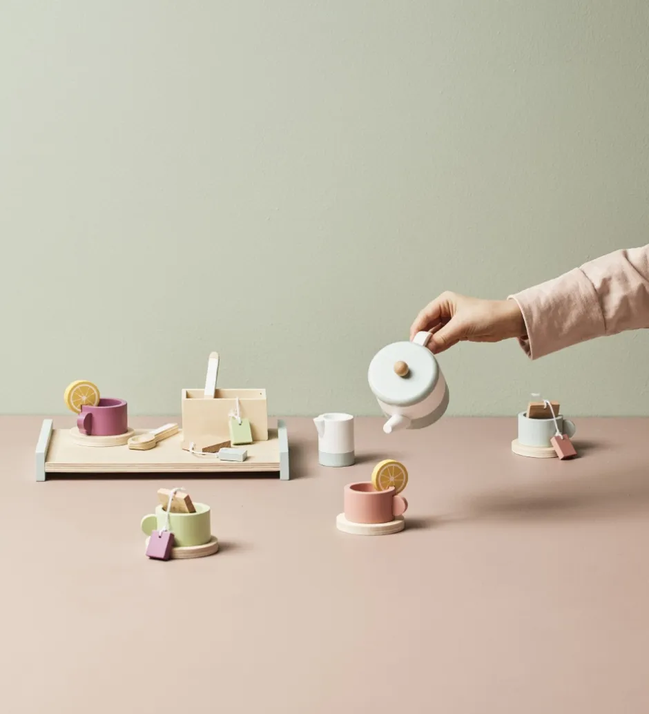 Legekøkken Og Legemøbel*Kids Concept Tesæt - Bistro - Pastel