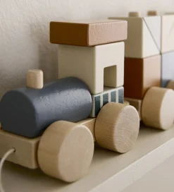 Trælegetøj*Kids Concept Tog m. Klodser - 38 cm - Træ