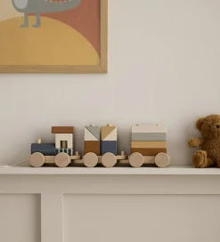 Trælegetøj*Kids Concept Tog m. Klodser - 38 cm - Træ