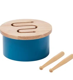 Musikinstrumenter*Kids Concept Trælegetøj - Tromme Mini - 16,5 x 9 cm - Blå