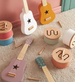 Musikinstrumenter*Kids Concept Trælegetøj - Tromme Mini - 16,5 x 9 cm - Hvid