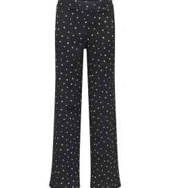 Børn Kids Only Bukser - KogMelia - Black/Dots Cloud Dancer