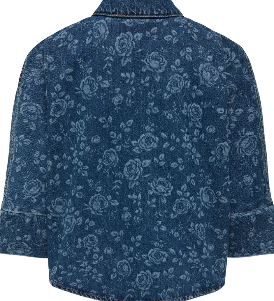 Børn Kids Only Denimjakke - KogGrace - Medium Blue Denim/Rose