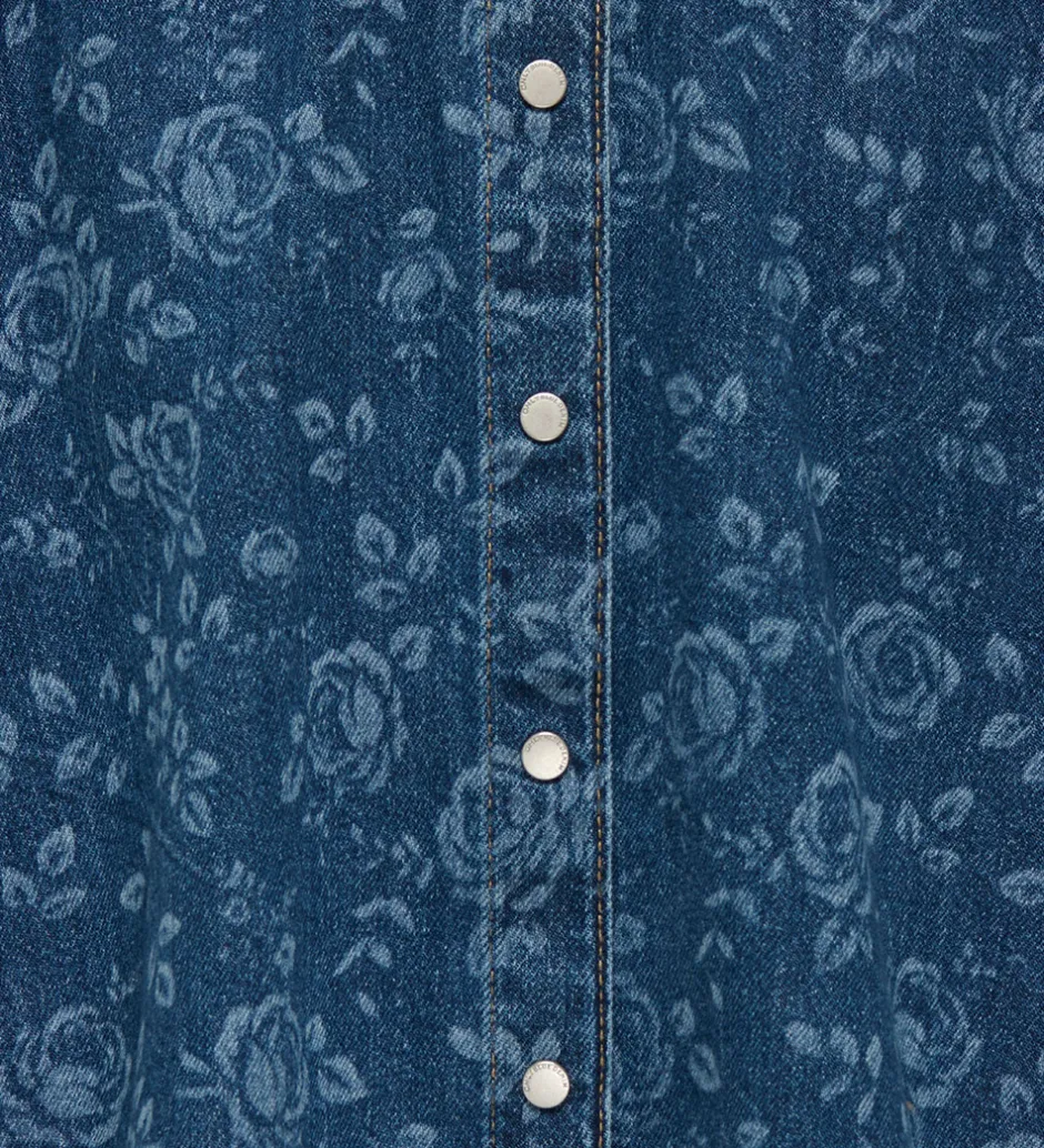 Børn Kids Only Denimjakke - KogGrace - Medium Blue Denim/Rose