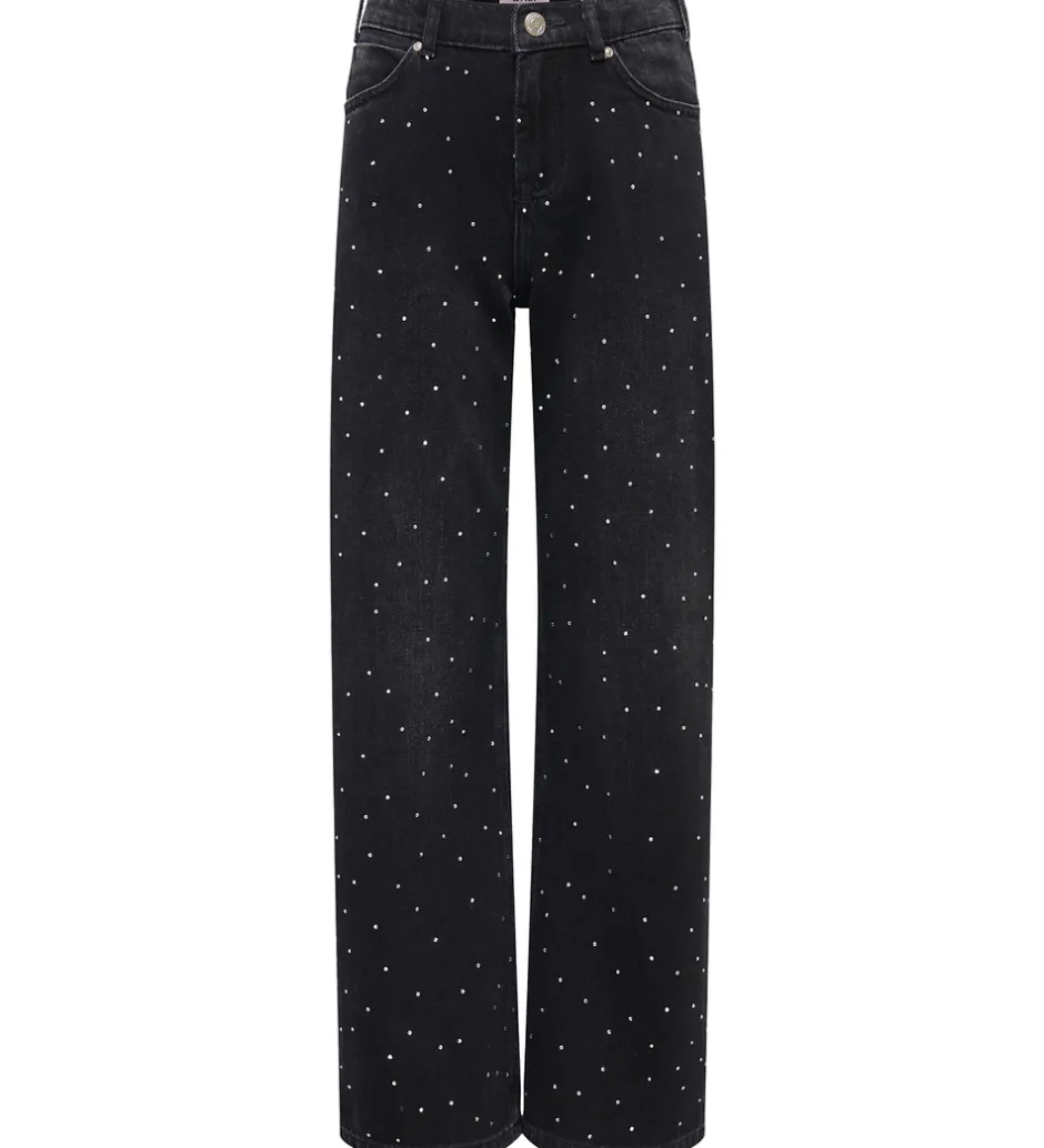Bukser Og Jeans|Pigetøj*Kids Only Jeans - KogCobain - Rhinestone - Washed Black