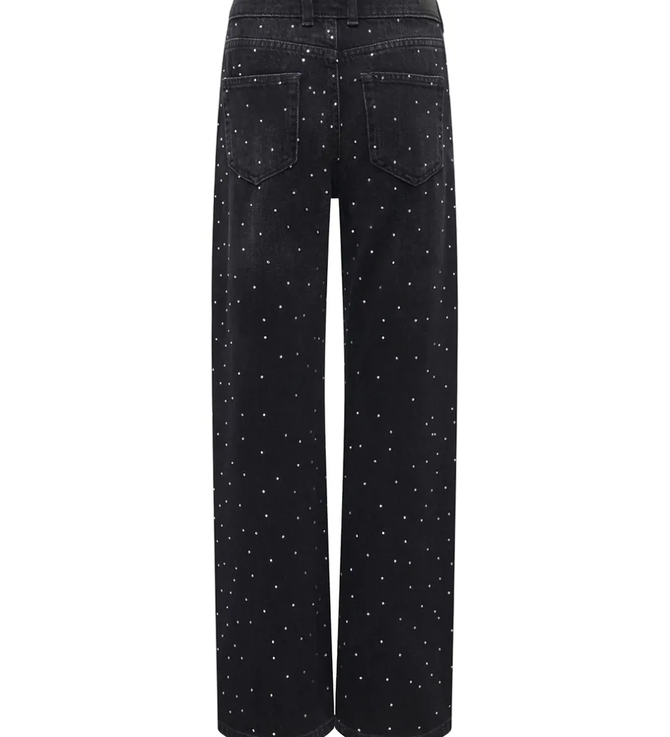 Bukser Og Jeans|Pigetøj*Kids Only Jeans - KogCobain - Rhinestone - Washed Black