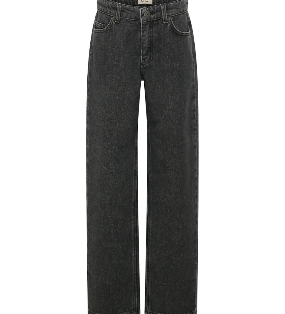 Børn Kids Only Jeans - KogLumi - Washed Black/ Heart Embroide