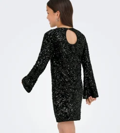 Kjoler*Kids Only Kjole - KogConfidence - Black m. Palietter