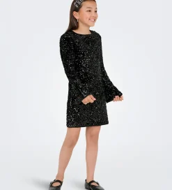 Kjoler*Kids Only Kjole - KogConfidence - Black m. Palietter