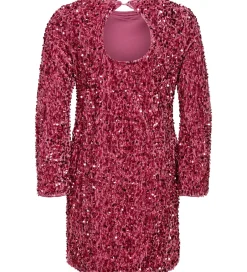 Kjoler*Kids Only Kjole - KogConfidence - Rose Wine m. Palietter