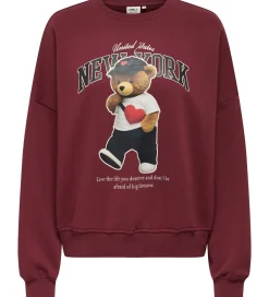 Sweatshirts*Kids Only Sweatshirt - KogLinda - Cabernet/New York Teddy