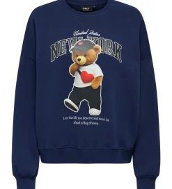 Børn Kids Only Sweatshirt - KogLinda - Midnight Sail/New York Teddy