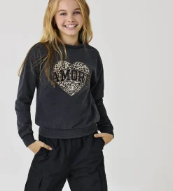 Børn Kids Only Sweatshirt - Noos - KogRuna - Phantom/Amore/Leo