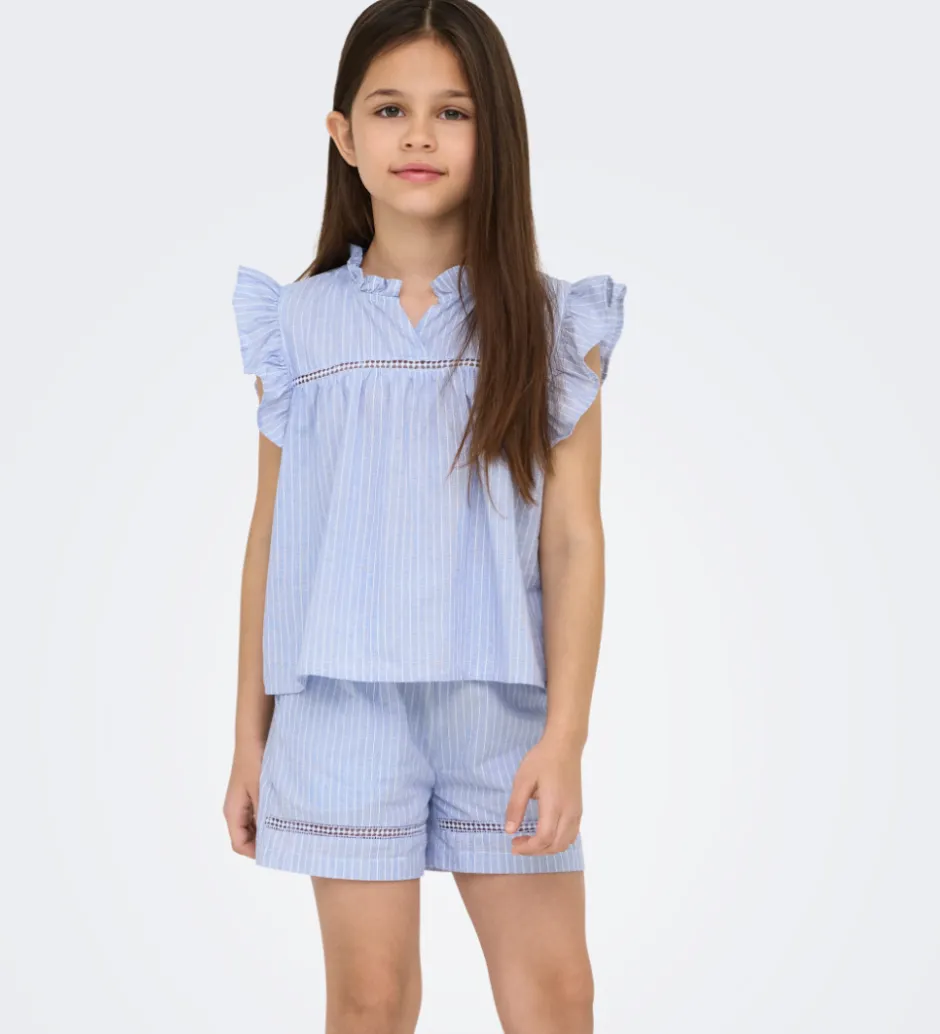 Børn Kids Only Top - KogDaimi - Cashmere Blue/White