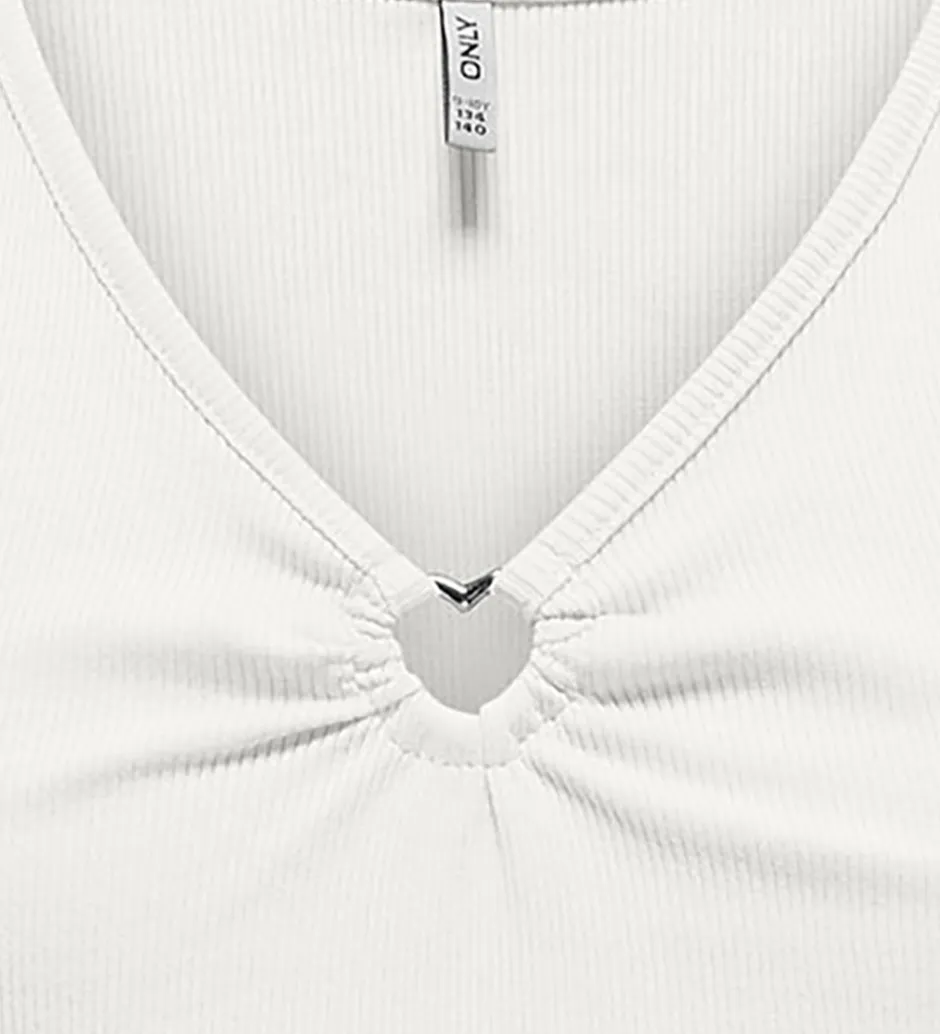 Børn Kids Only Top - KogNessa - Rib - Cloud Dancer