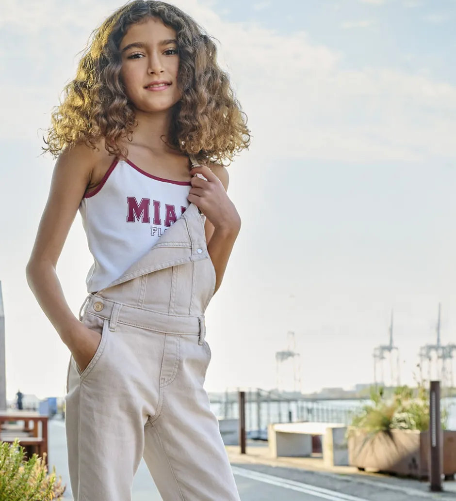 Toppe*Kids Only Top - Rib - KonVikka - Bright White/Ruby Wine + Print