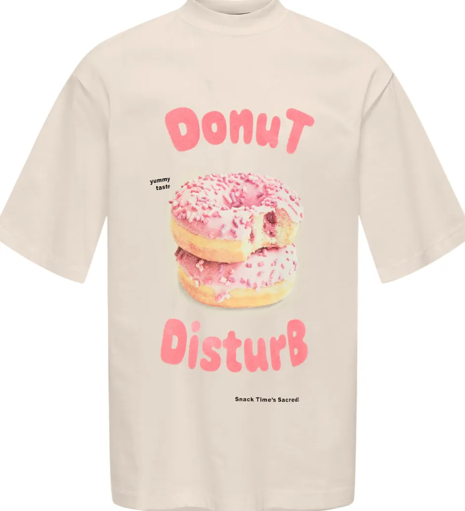 Børn Kids Only T-shirt - KogBabette - Birch/Donut