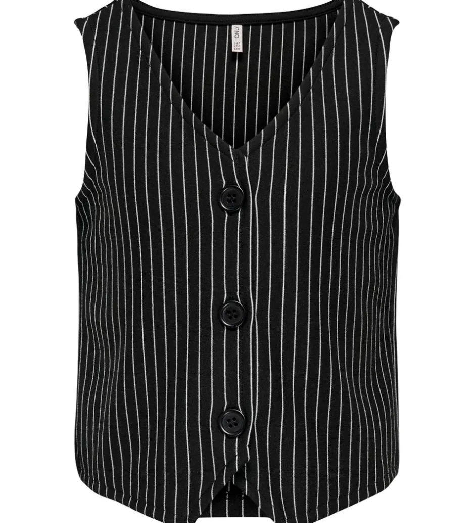 Børn Kids Only Vest - KogBlair - Black/Cloud Dancer