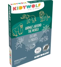 Kreasæt*Kidywolf Refill Tegnemotiver - 60 motiver - Animals of The World