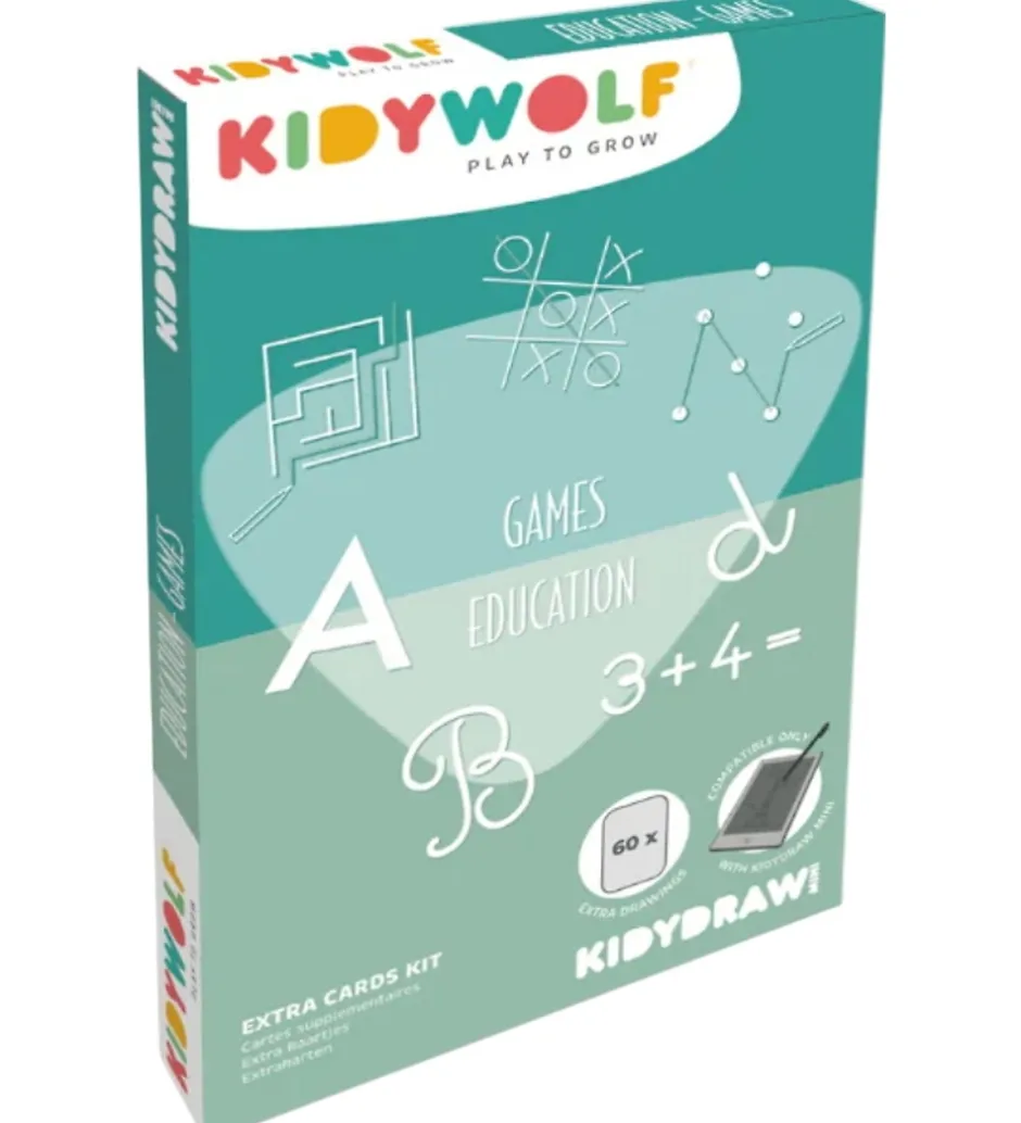 Kreasæt*Kidywolf Refill Tegnemotiver - 60 motiver - Games/Education