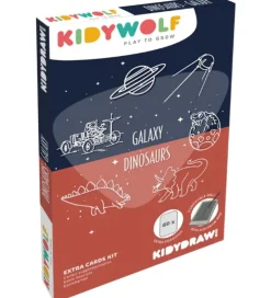 Kreasæt*Kidywolf Refill Tegnemotiver - 60 motiver - Dinosaur/Galaxy