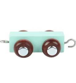 Fødselsdagstoge|Bogstaver*Kinder and Kids Navnetog - Trailer - Træ - Arctic Blue
